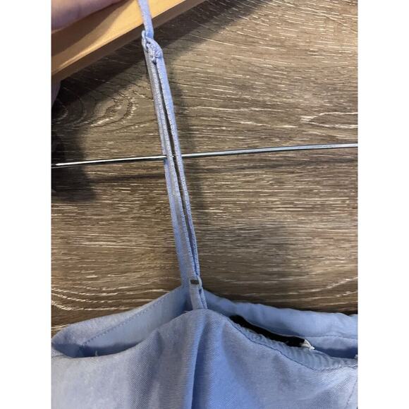 English Factory Ruffle layered Crop top Sz Small Blue Cropped - Picture 7 of 7